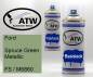 Preview: Ford, Spruce Green Metallic, FS / M6860: 400ml Sprühdose + 400ml Klarlack - Set, von ATW Autoteile West.